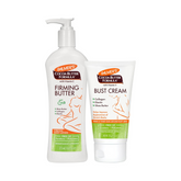 Palmer's Postpartum Skin Care Bundle - Cocoa Butter Set includes Firming Butter Body Lotion (10.6 fl. oz.) and Bust Cream (4.4nl.), Pregnancy Essentials with Shea Butter, Elastin, Vitamin E & Co Q10